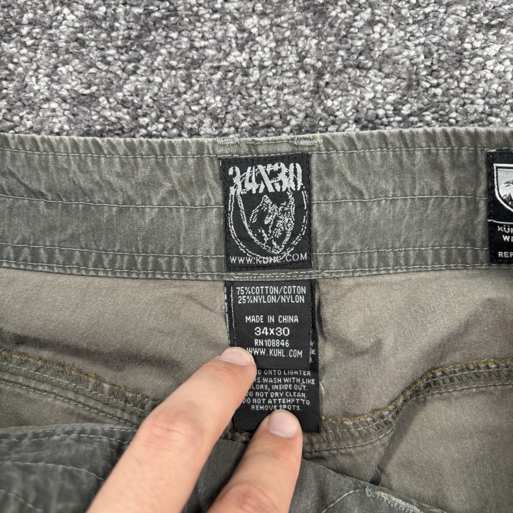 Kuhl Revolvr Pants Mens 34x30 Gray Vintage Patina Dye Canvas Hiking Outdoor - Picture 10 of 14